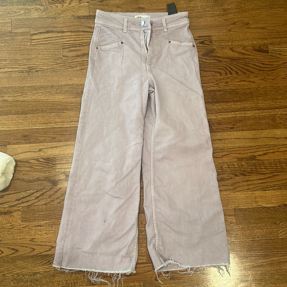 Purple Zara Wide Leg Jeans